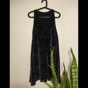 Flowy deep purple low cut dress